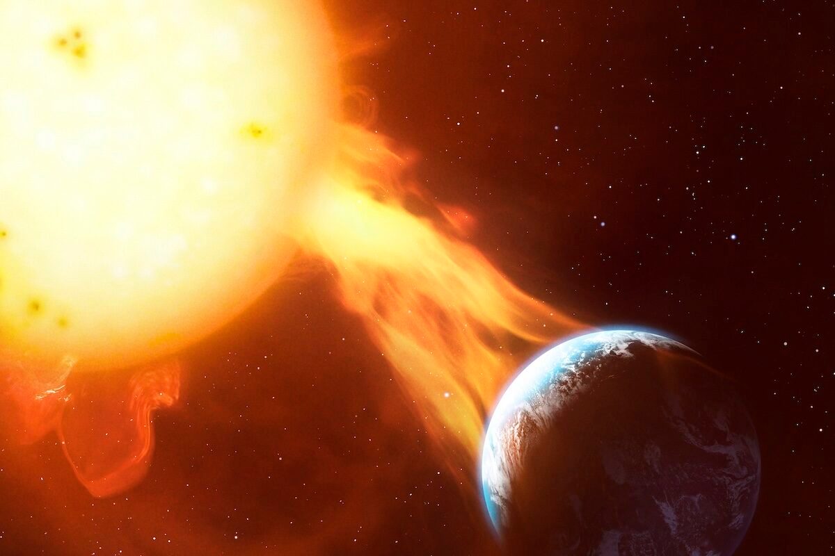 Maa auringon iskun alla: voimakas plasmapurkaus auringosta uhkaa maata magneettisilla myrskyillä